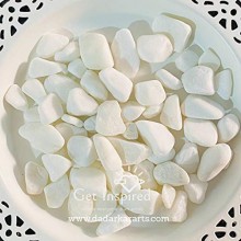 Fresh Water White Matte Pebbles Stones for Resin Art, Pour Art, Jewelry Making & Nail Art by Get Inspired? Jumbo Pack 250gms  ?24800