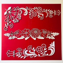 Floral Vines Borders Chippies By Get Inspired - 20cms x 22cms