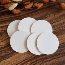 6pcs 3inches Diameter Round High Quality Polished Smooth Edge Acrylic Bases White Pack for Alcohol & Resin Art