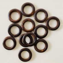 Wooden Rings Imported for Macrame & Art & Craft Pack of 20 Rings by Get Inspired (3CMS)