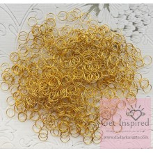 Gold Jumper ring Metal Charms 10mm for jewelry making and DIY jewelry 10mm diameter 100gms