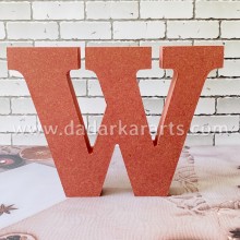 W Jumbo Alphabet MDF 6inch x 7.75inchx1inch Thick and Strong DIY Raw Base By Get Inspired