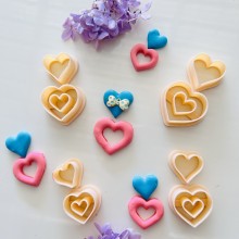 Love Heart Clay Cutters Set of 4 for Jewelry Making By Get Inspired