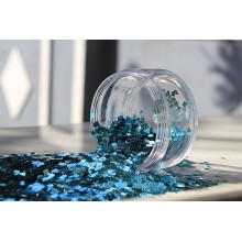 Super Shiny Blue square glitter chunks 3x3mm size heat resistant glitter for Resin , DIY art & Craft 30gms Jar
