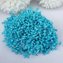 Frosted Flower Stamens 2.25" 100/Pkg - Teal Blue