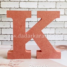 K Jumbo Alphabet MDF 6inch x 6.5inchx1inch Thick and Strong DIY Raw Base By Get Inspired