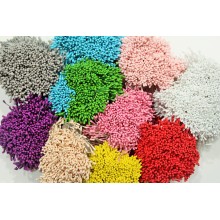 Bright Assorted 10 Colors Pack 2mm Head Size Flower making Stamens 4500 Pollens Super Value pack