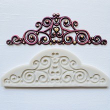 Get Inspired Crown Lace Border Silicone Mold 8.5in x 3.5in