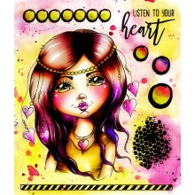 LDRS Listen To Your Heart Stamp Set 8"x10"