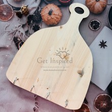 Chef Platter with 4 hooks 11.45inch x9.5inch- Large plain Edges Pine wood raw base By Get Inspired
