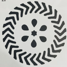 Fancy Circle Pattern Home Decor Designer Reusable Stencil 8inchx8inch