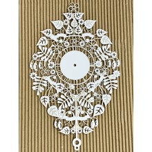 French Roman Floral Clock Panel Chippies By Get Inspired - 11"x 7"
