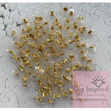 Gold Back Stopper for earrings Back bush Charms for jewelry making and DIY jewelry Pack of 80pcs
