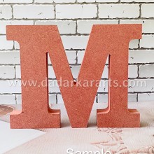 M Jumbo Alphabet MDF 6inch x 7.5inchx1inch Thick and Strong DIY Raw Base By Get Inspired