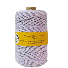 Purple Washed Effect Imported Quality Single Strand Macram Cord Jumbo Spool of 120Meteres 3-4mm