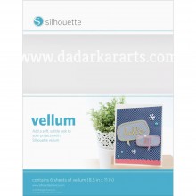 Silhouette Vellum Translucent White Sheets 8.5"X11" 6/Pkg