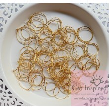 15mm loop Ear Rings metal charms or jewelry making and DIY jewelry Pack of 100pcs
