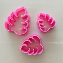 Monstera Tropical leaves Clay Cutters Set of 3 for Jewelry Making By Get Inspired