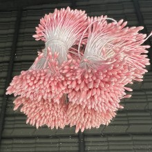 Pearl Pink 2mm Head Size Flower Making Stiff Thread Pearl Pollens 250pcs (2Bunddles)