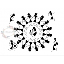 Warli Dance Form Clear Stamp Set 7inchx 7inch Pk/6 Stamps
