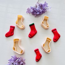 Christmas Socks shape Clay Cutters Set of 4 for Jewelry Making By Get Inspired