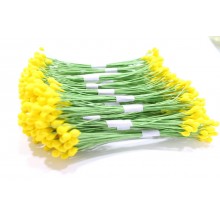 Yellow-Wire Pollen-2mm Head Pack 10 Bunches