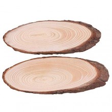 Get Inspired Oval Natural Wood Slices (Natural_10.5 Inch X 3.5 Inch) for Name Plate and DIY Crafts etc