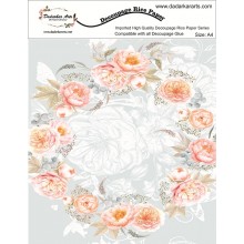 Flower Wreath Rice Paper A4 By Get Inspired