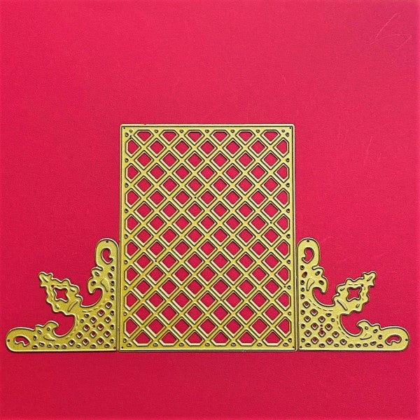 Mesh & Corners Frame Dies 3 Pcs By Get Inspired 11cms x 8.5cms