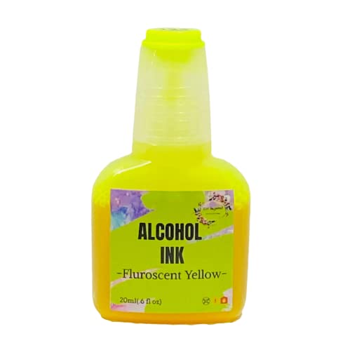 Fluroscent Yellow Alcohol Ink 20ml by Get Inspired for Alcohol and Resin Art