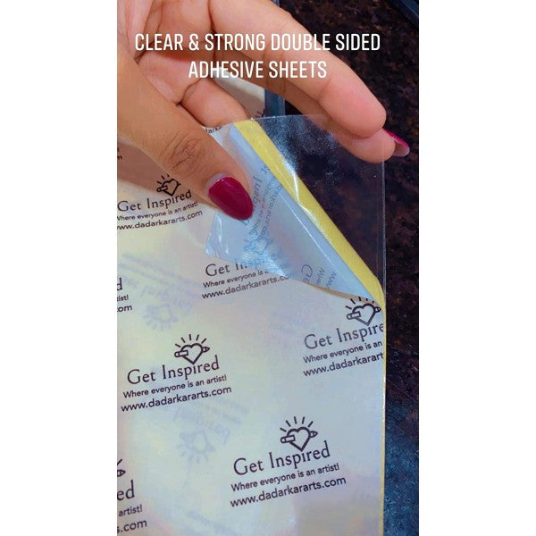 A3 Double Sided Clear Adhesive Sheets- Pk/10 Sheets
