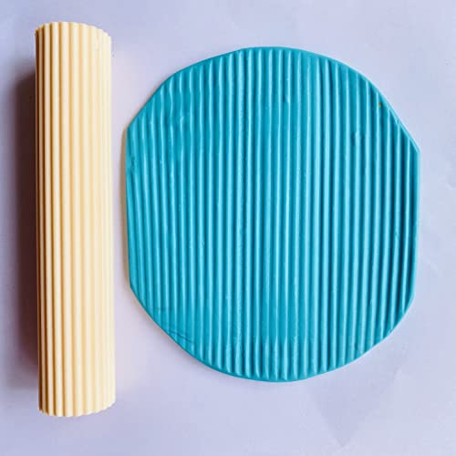 Stripes Pattern Texture Roller 6in. Approx for Clay Jewelry Making by Get Inspired