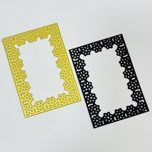 Rectangle Frame with Paper lace Border Frame Dies 1 Pcs by Get Inspired 6inchx 4inch