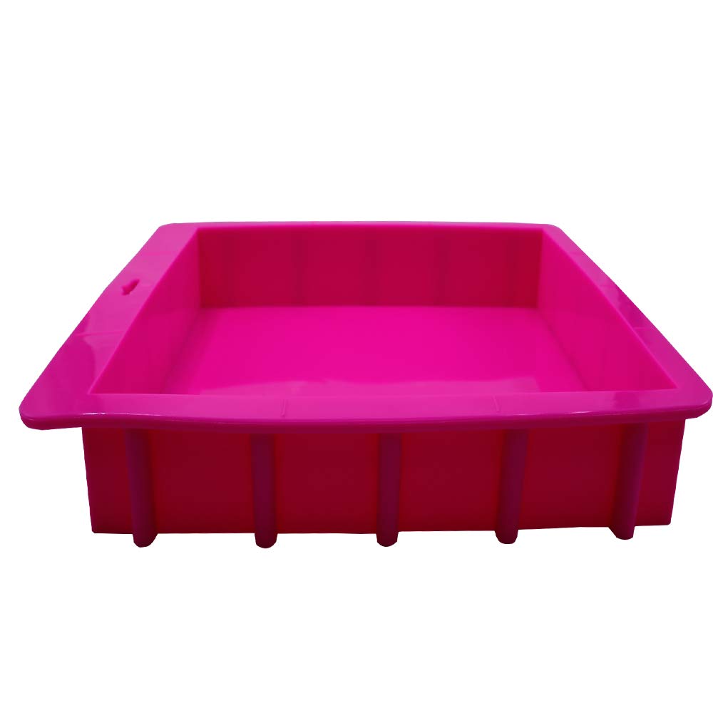 10 inch Square Cube Silicone Slab Mold for Soap Making Capacity 101oz 3000ml 3L 3000cc 3kg
