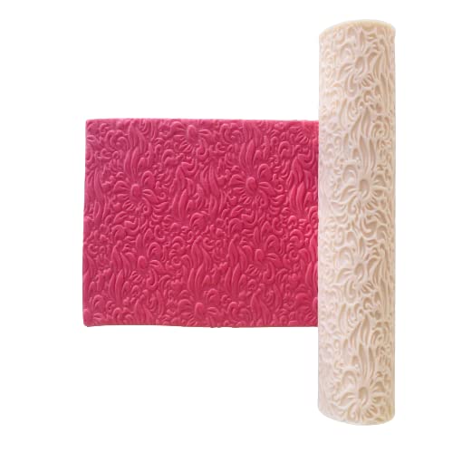 Organic Flower Pattern Texture Roller 6in. Approx for Clay Jewelry Making by Get Inspired