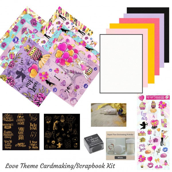 Love Theme Cardmaking/Scrapbooking Kit