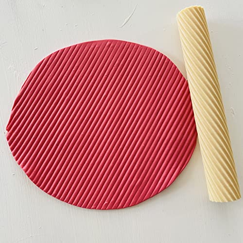 Seersucker Stripes Pattern Texture Roller 6inch Approx for Clay Jewelry Making by Get Inspired