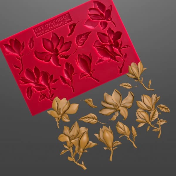 Magnolia Grace Silicone Mould 6inchx9inch by Get Inspired