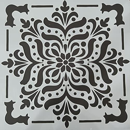 Mudra Stencil Home Decor Designer Reusable Stencil 12inchx12inch