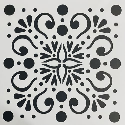 Motif Design Mandala Home Decor Designer Reusable Stencil 8inchx8inch