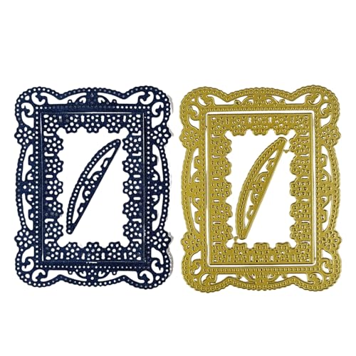 Abstract Square Frame with Border Frame Dies 2 Pcs by Get Inspired 10cmX10cm