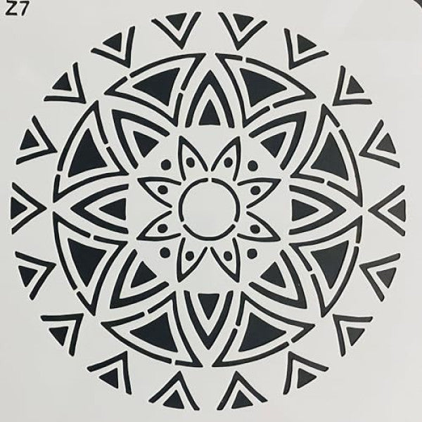 Floral Design Mandala Home Decor Designer Reusable Stencil 8inchx8inch