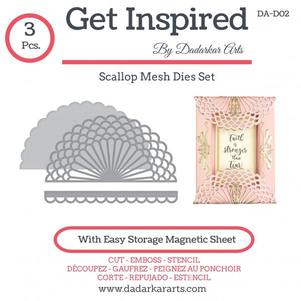 Scallop Mesh Dies Set - Set of 3 Dies