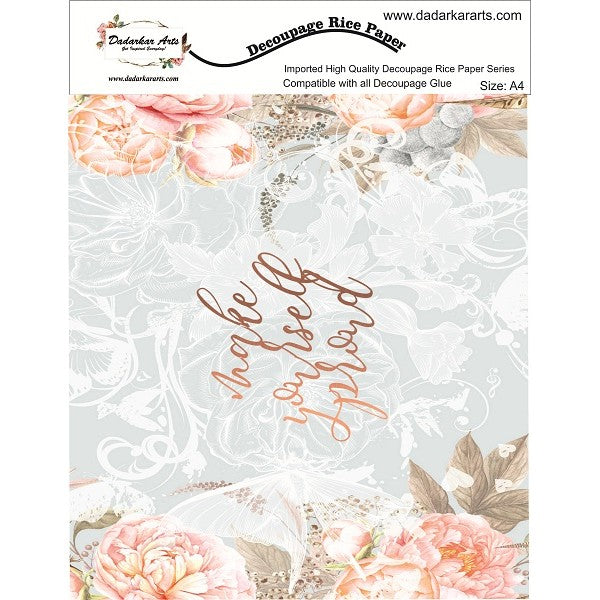 Make Yourself Proud Rice Paper A4 By Get Inspired