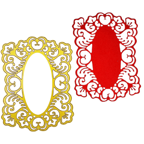Abstract Oval Frames with Swirls Dies 1 Pcs by Get Inspired 10cmX10cm