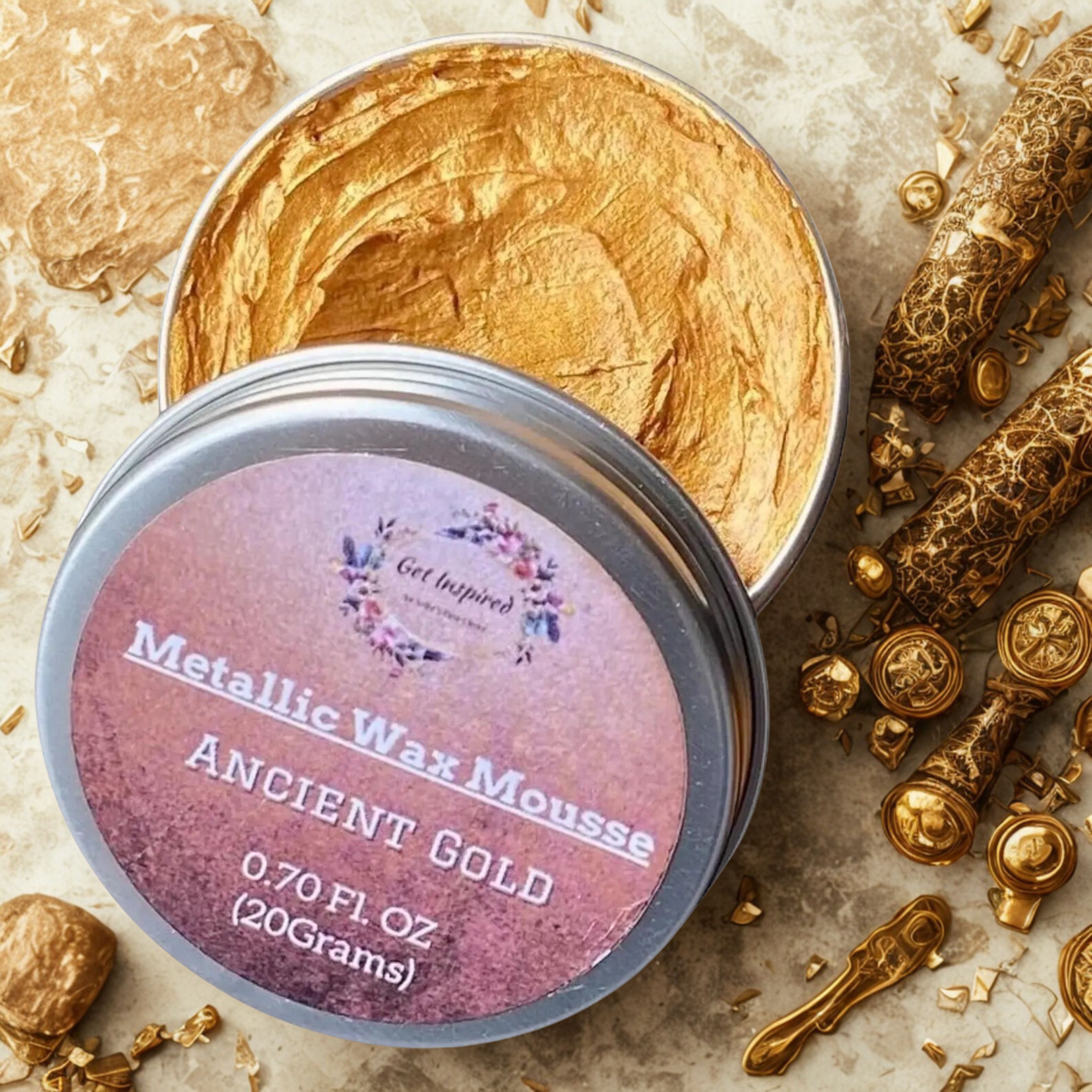 Ancient Gold Metallic Wax 20grams Tin By Get Inspired