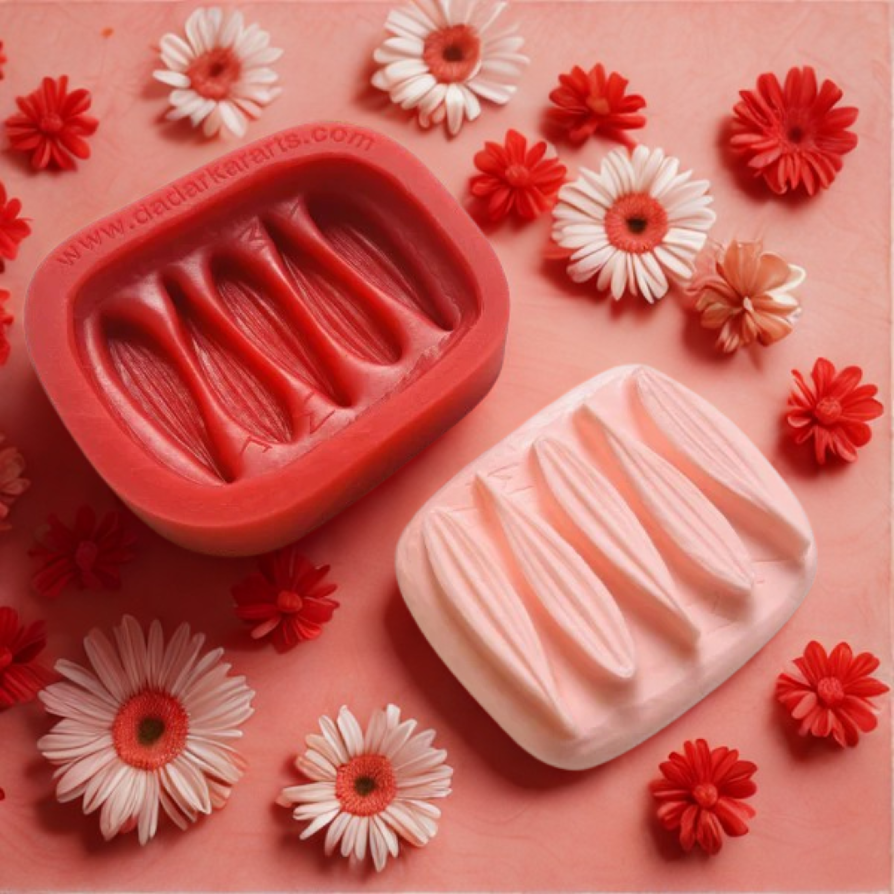Get Inspired Gerberas Petals Polyresin Flower Making Mold with Silicone Mold 5.5cmsx4.5cms MF3