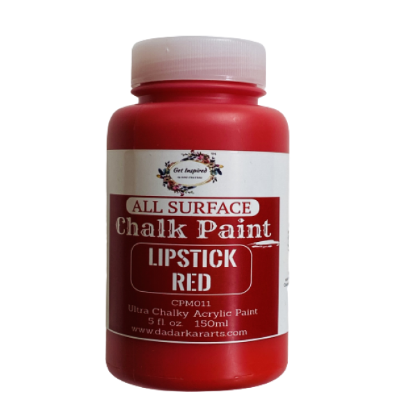 Lipstick Red All surface Ultra Chalky Chalk Paints By Get Inspired 150ml