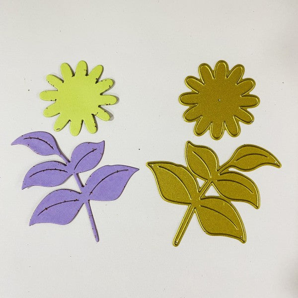Set of 2 Flowers Leaves Cutting Dies