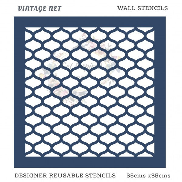 Vintage Net Home Decor Designer Reusable Stencil 35cmsx35cms